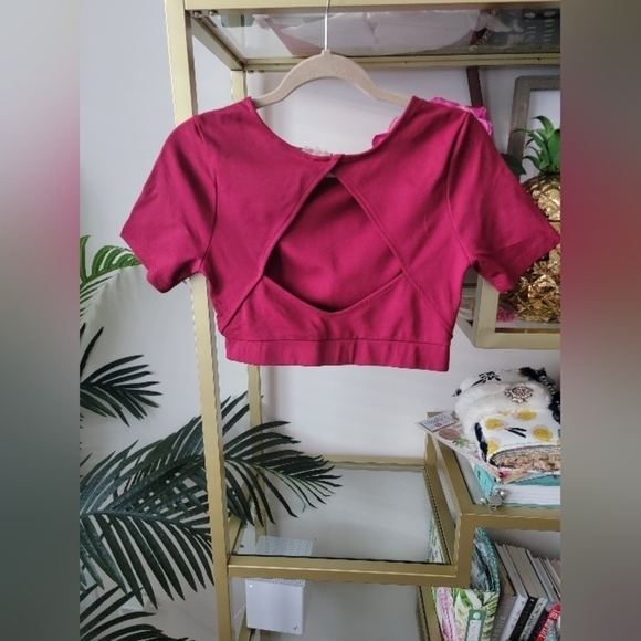 Lulu's Burgundy Wine Red Two Piece Skirt Set - Women's Size Large - Picture 8 of 14